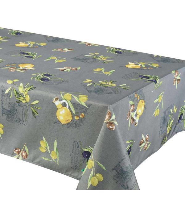 TexStyles Deco Printed Tablecloth "Primo Grey" 58 x 94"