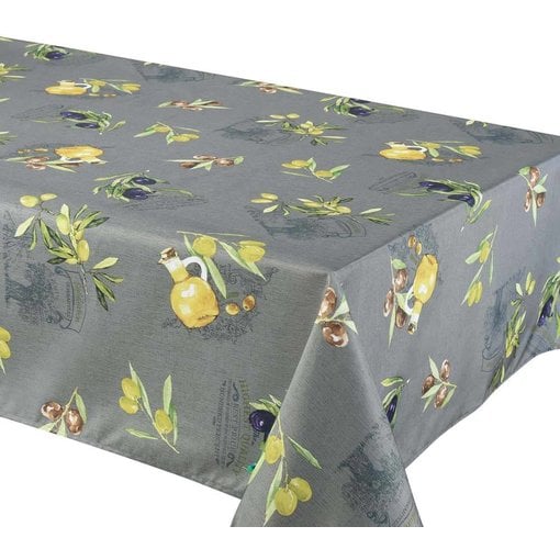 TexStyles Deco Printed Tablecloth "Primo Grey" 58 x 78"