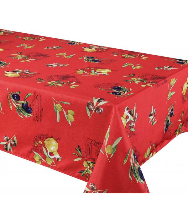 Nappe ronde "primo rouge" de Texstyles Deco 70"