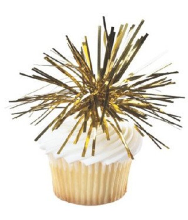 Pic pour cupcake Feu d'Artifice Or de Vincent Sélection
