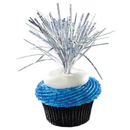 Pic pour cupcake Feu d'Artifice Argent de Vincent Sélection