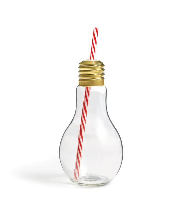 Starfrit Starfrit Drinking Bottle with Straw - Light Bulb Design
