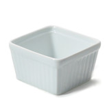 BIA Cordon Bleu Ramekin, 8oz / 225ml, square, white, porcelain. Oven, microwave & dishwasher safe.