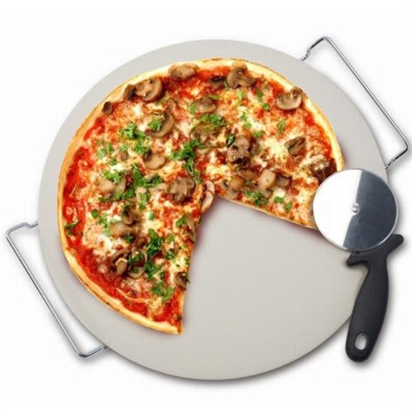 Pierre à pizza avec support et coupe-pizza de Danesco