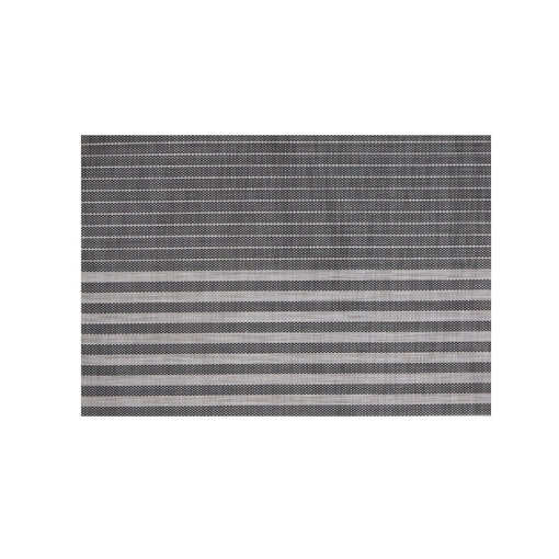 Harman Harman Black Linen Vinyl Placemat with Stripes