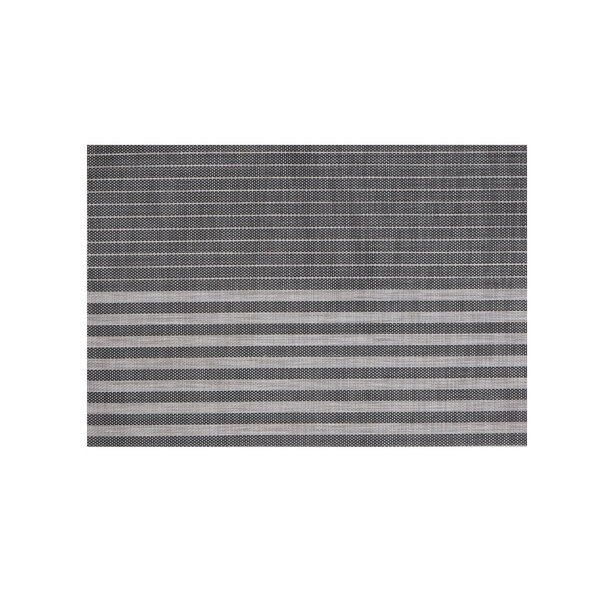 Napperon en vinyle noir effet lin avec rayures de Harman