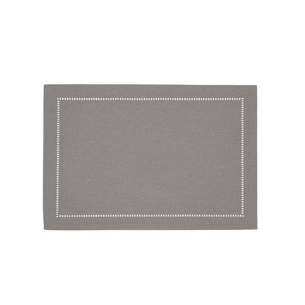 Harman Hemstitch Placemat Grey