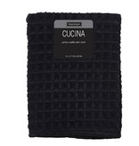 Harman CUCINA JUMBO WAFFLE DISH CLOTH, BLACK, SET OF 2