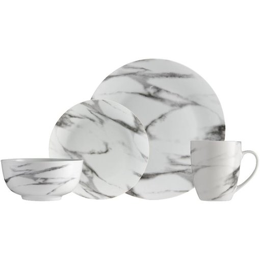 H2K 16pc Marble Dinnerware Set