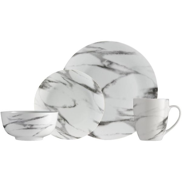 H2K 16pc Marble Dinnerware Set