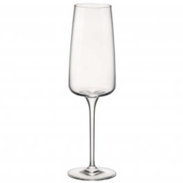 SET OF 4 PLANEO CHAMPAGNE FLUTES 8OZ  BORMIOLI ROCCO