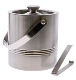 Double Wall Ribbed Ice Bucket with Tong