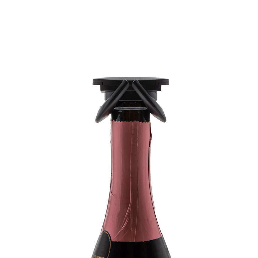 Bouchon à champagne Clip-Cap noir de Cuisivin - Ares Accessoires