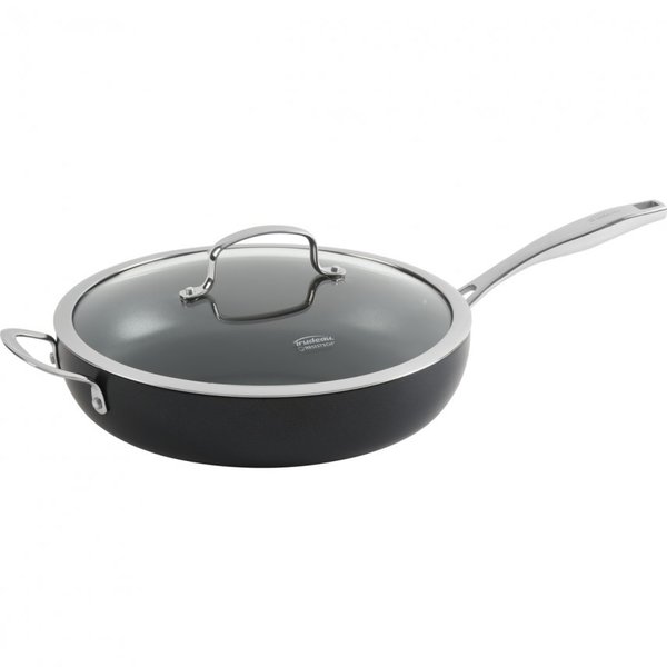 Set 28x6.0 cm poêles à frire et 28x8.0 cm wok, aluminium forgé, adapté à  l'induction, et 3 batteries de cuisine en nylon vita - Conforama