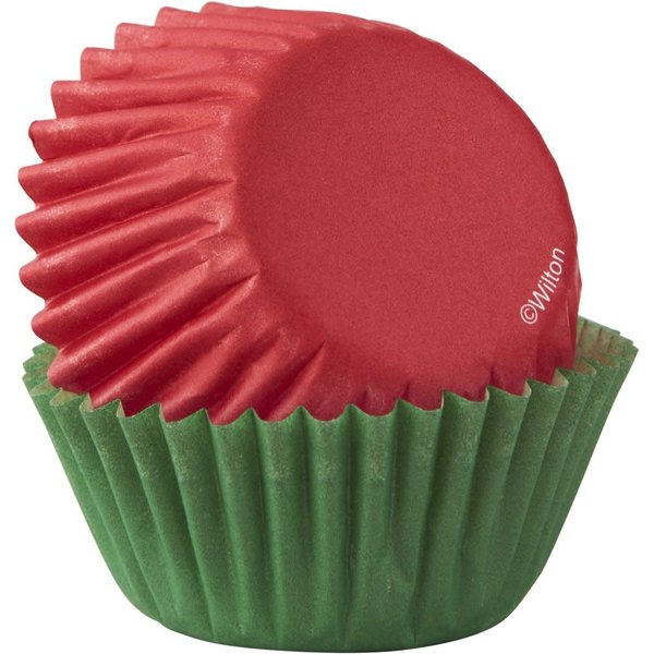 Wilton Red & Green Mini Cupcake Liners 100-Count
