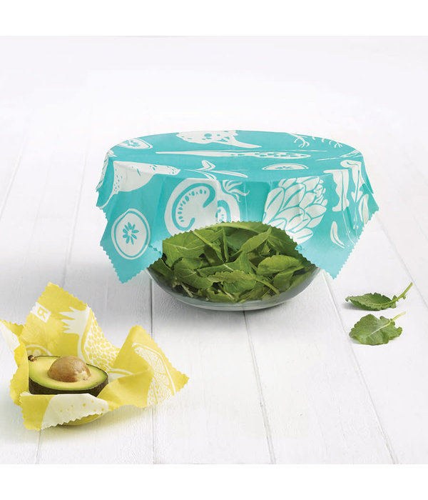 Ricardo Ricardo Set of 2 Large Turquoise Reusable Food Wraps