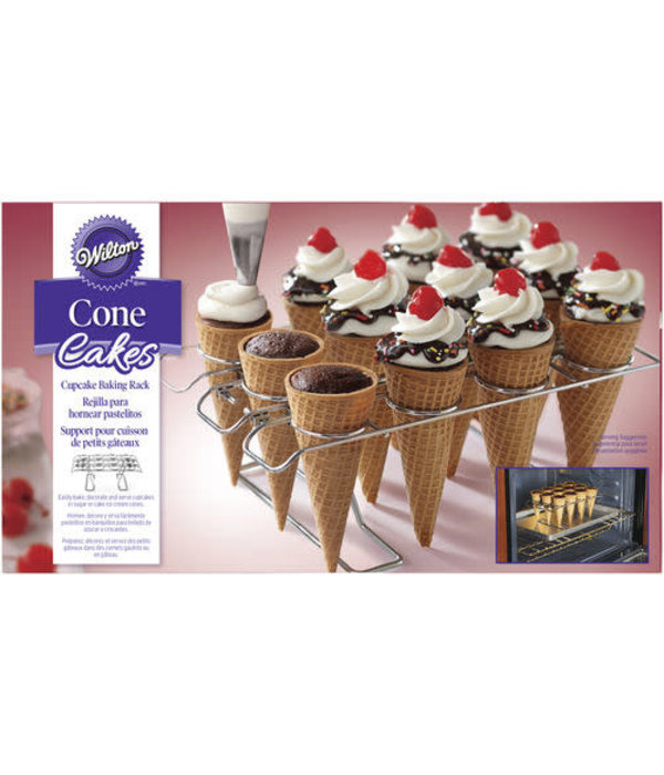 Wilton WILTON CUPCAKE CONES BAKING RACK, 12-CAVITY ICE CREAM CONE CUPCAKES HOLDER