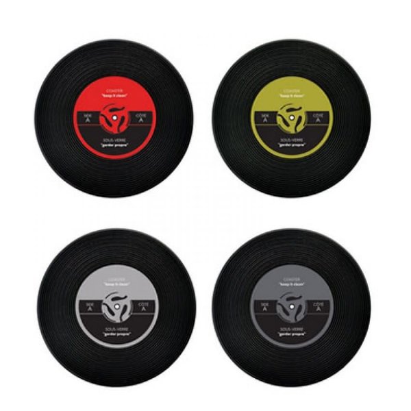 Starfrit Gourmet Set of 4 "Vinyl Records" Coasters