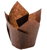 Vincent Sélection Brown Tulip Baking Cups, Set of 25