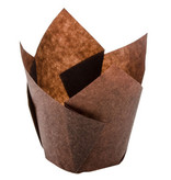 Vincent Sélection Brown Tulip Baking Cups, Set of 25