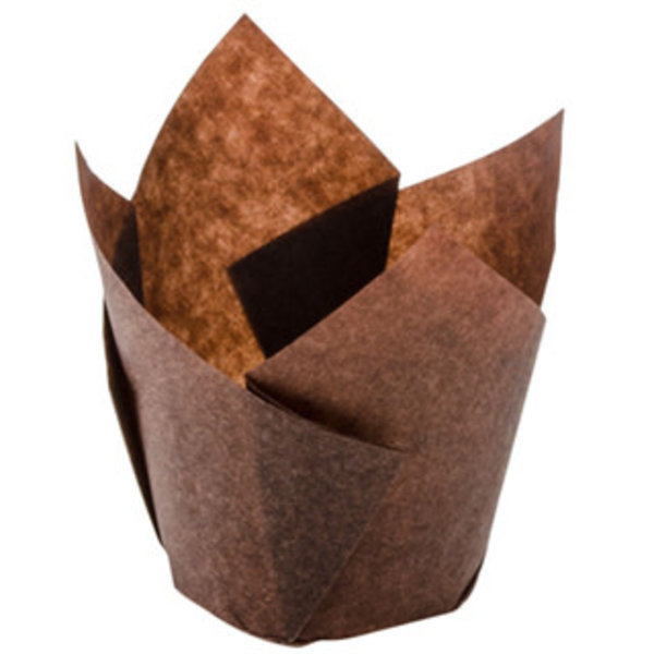 Brown Tulip Baking Cups, Set of 25