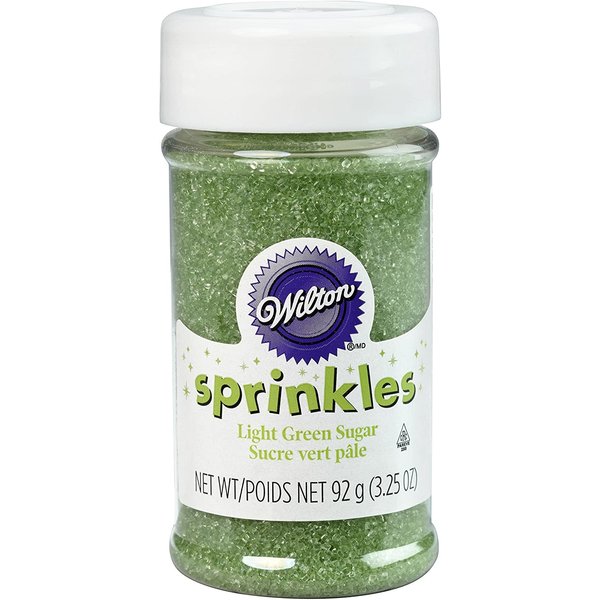 Sprinkles sucre vert pâle 92g / 3,25oz Wilton
