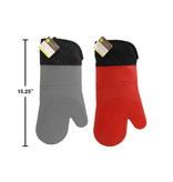 15" Silicone Oven Mitt, 2 available colours
