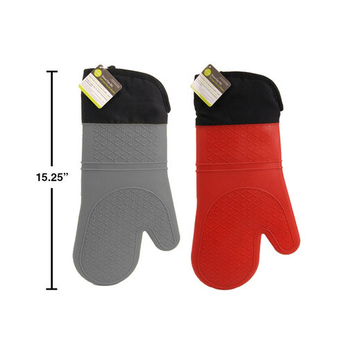 15" Silicone Oven Mitt, 2 available colours