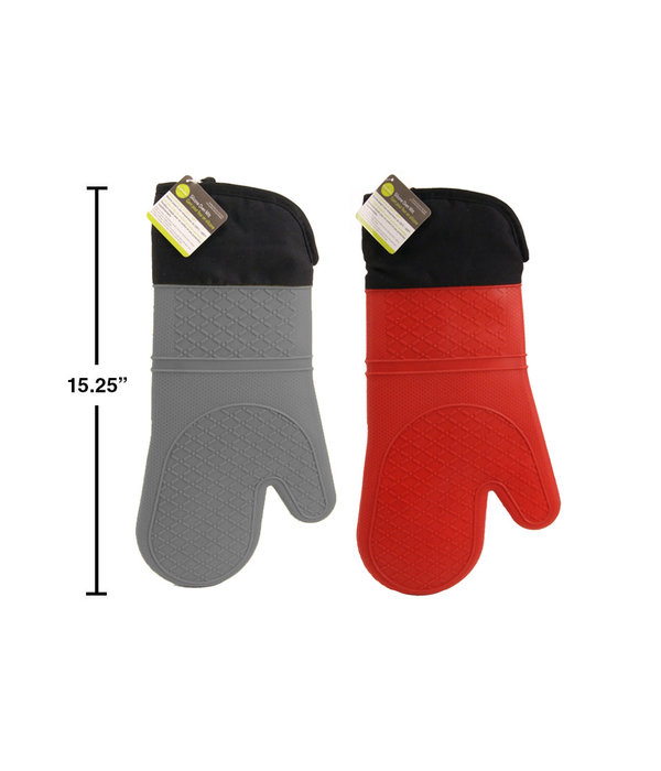 15" Silicone Oven Mitt, 2 available colours