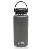 Pure 1L Double-wall stainless steel Bottle, grey