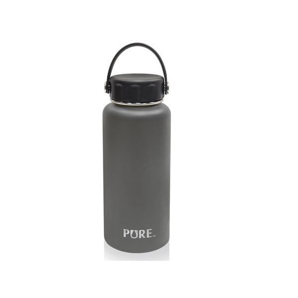 Bouteille en inox double paroi 1L de Pure, gris