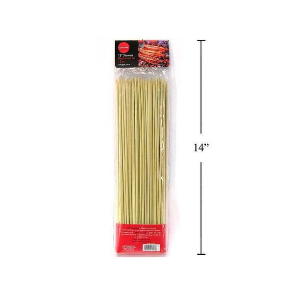 100 brochettes en bamboo 12" de Luciano Gourmet