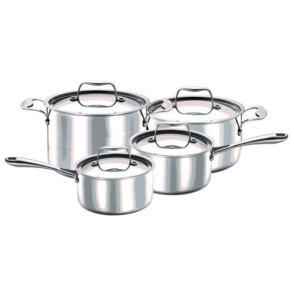 Casserole avec couvercle 3.8L en acier inox de Strauss Pro ( A