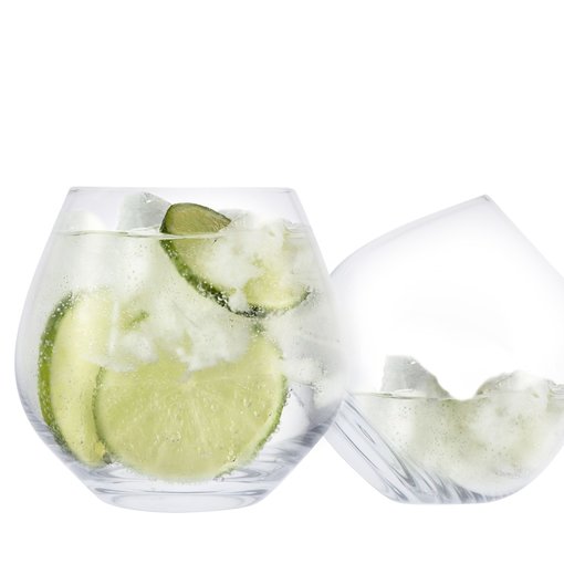 Stemless Gin Copa Glass with Coasters