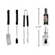 Ensemble barbecue / 3 outils chromés avec poignée en plastique dur