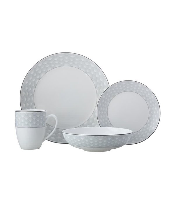 Maxwell & Williams Maxwell & Williams Harlequin Coupe Dinner Set 16 Piece Grey Gift Boxed