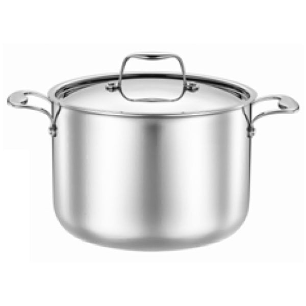 Marmite de stock 2 casserole Compartiment en acier inoxydable avec  couvercle en verre Versoire Cuillère 30 Cm Ensemble de casseroles 30 cm  With Membre