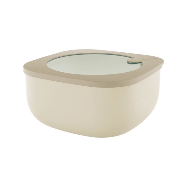 Guzzini STORE&MORE - Shallow airtight fridge/freezer/microwave containers, L, clay