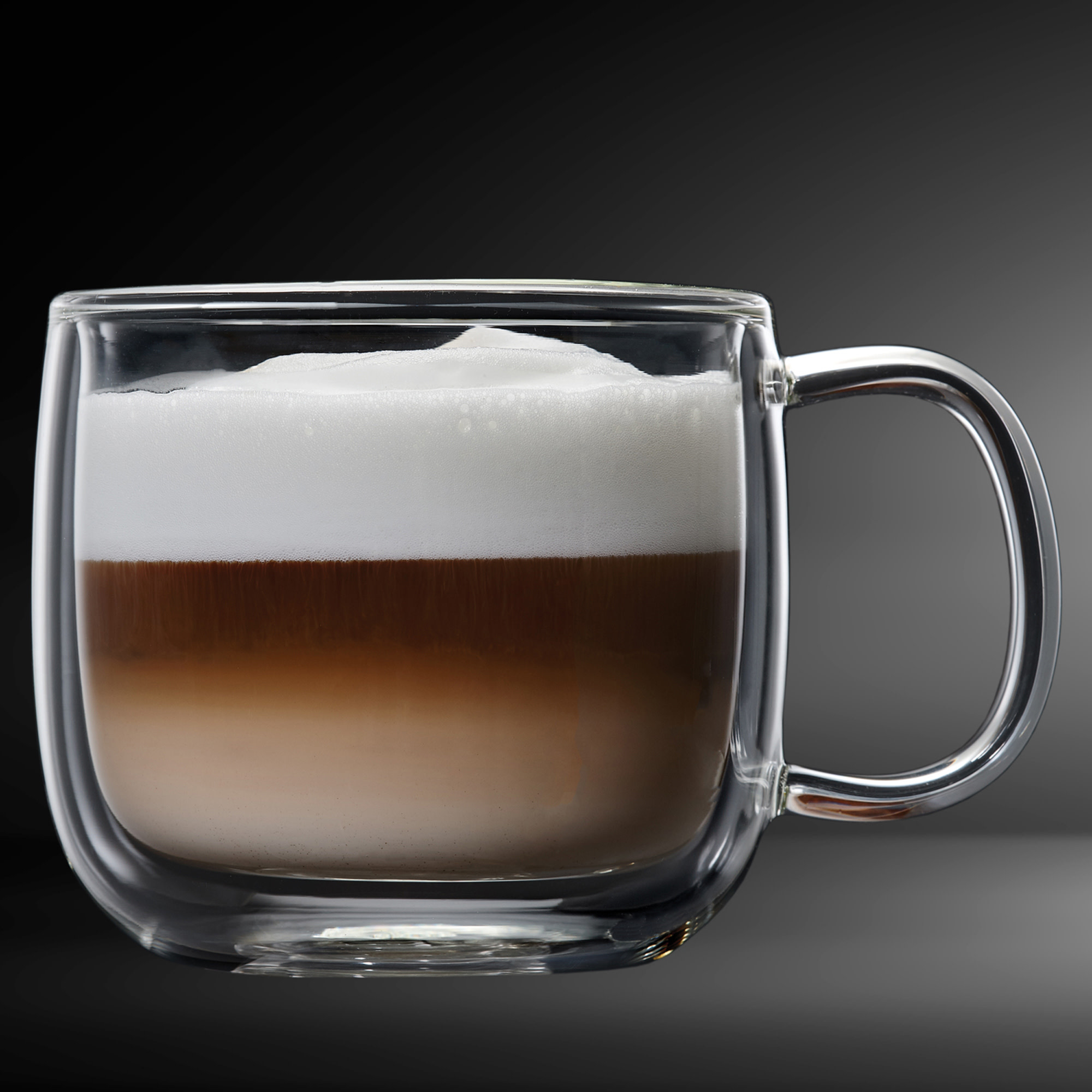 80 ml double couche HYLYING Lot de 2 tasses à café en verre à double paroi en forme de cœur lait avec poignée latte pour café cappuccino 