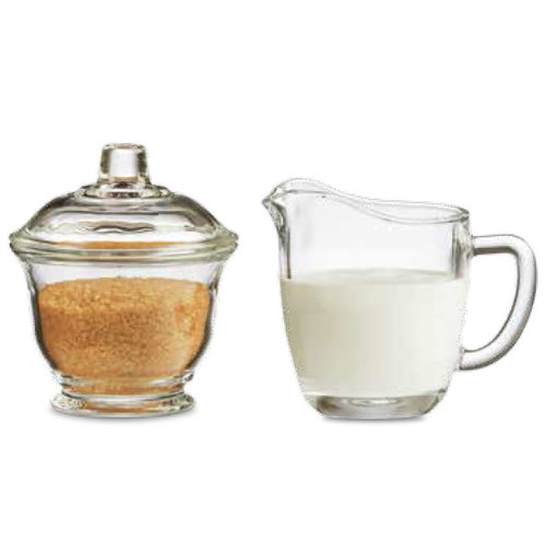 "Barista" Glass Creamer and Sugar Bowl