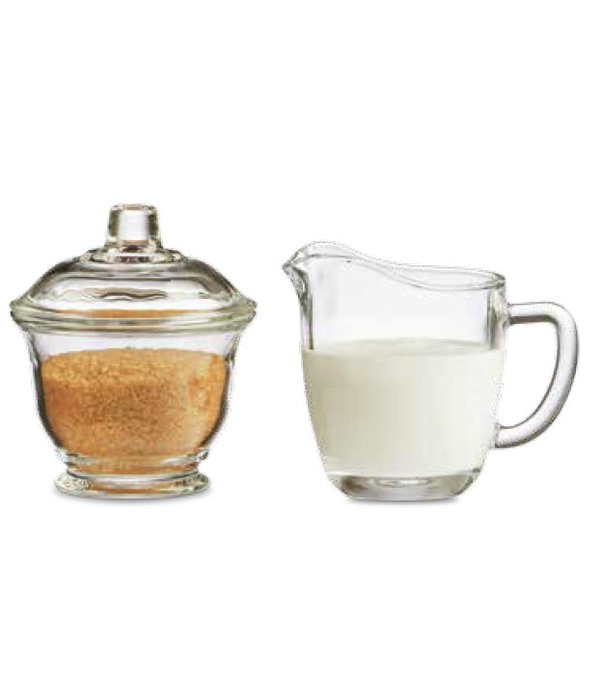 "Barista" Glass Creamer and Sugar Bowl