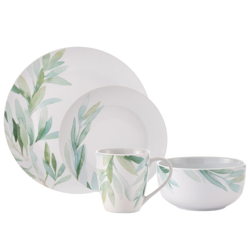 H2K 16pcs Foliage dinnerware set