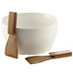 Saladier avec Couvert "Acacia" 24cm, porcelaine, ensemble de 3mcx