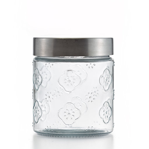 Alhambra Glass jar with metal lid 900ml