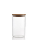 Glass jar with bamboo lid 1L