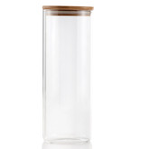 GLASS JAR WITH BAMBOO LID 1.7L