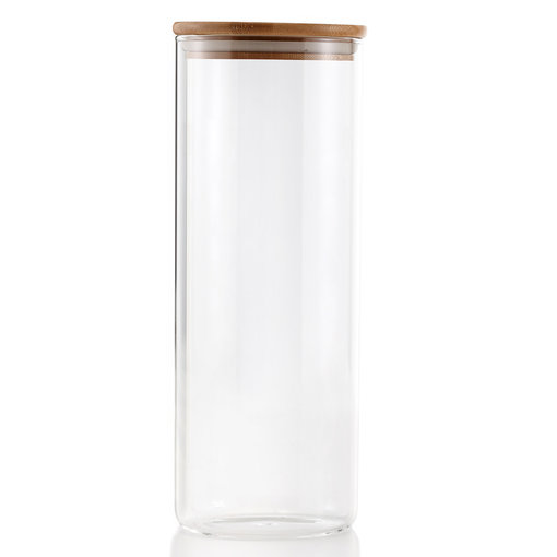 GLASS JAR WITH BAMBOO LID 1.7L