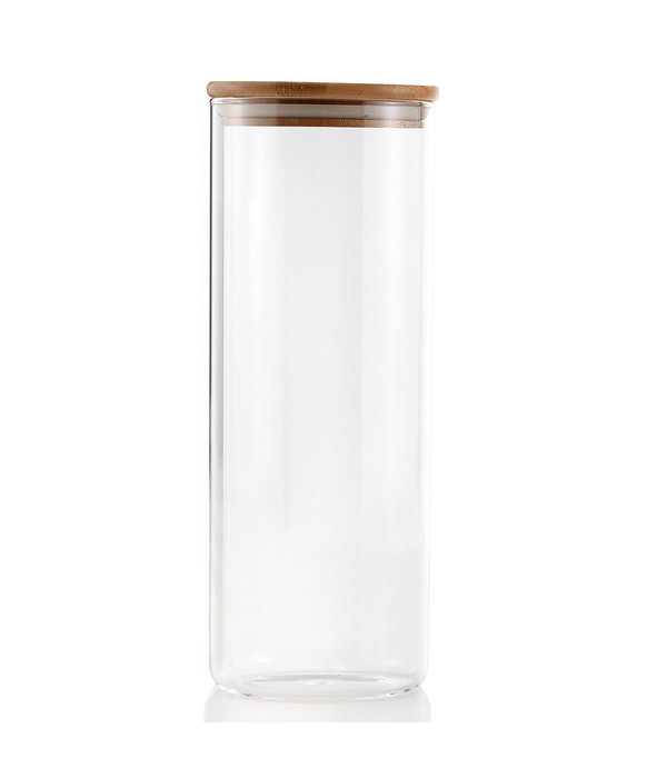 GLASS JAR WITH BAMBOO LID 1.7L