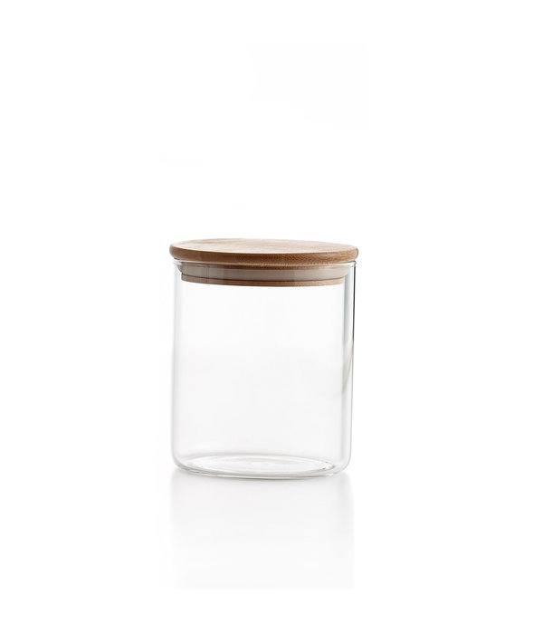 GLASS JAR WITH BAMBOO LID 650ml