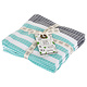 Dish cloth 100% cotton, 36 x 36cm, set of 4, aqua